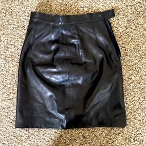Black Leather Mini Skirt